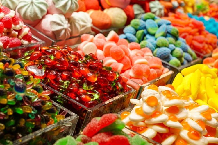 Un assortiment de bonbons.