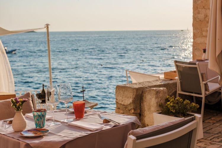 Une petite terrasse à Rovinj