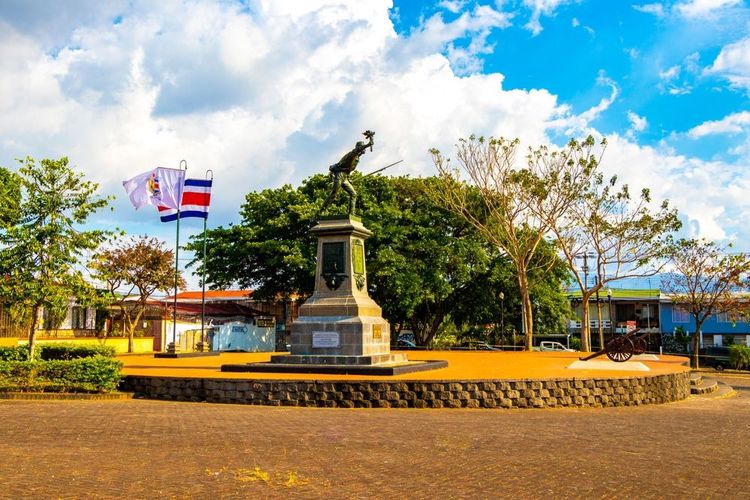 La statue de Juan Santamaria dans le parc éponyme d’Alajuela