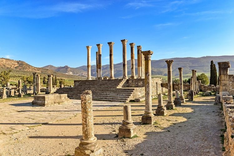 Les colonnes du temple capitolain, Volubilis