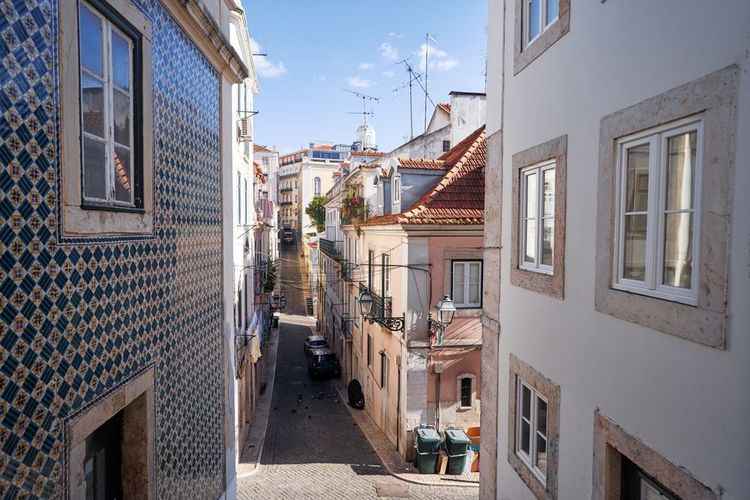 Ruelle du centre-ville de Lisbonne, Portugal