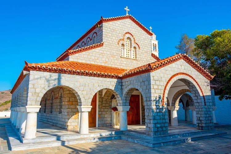 Sainte église d'Agios Konstantinos d'Hydra en Grèce.