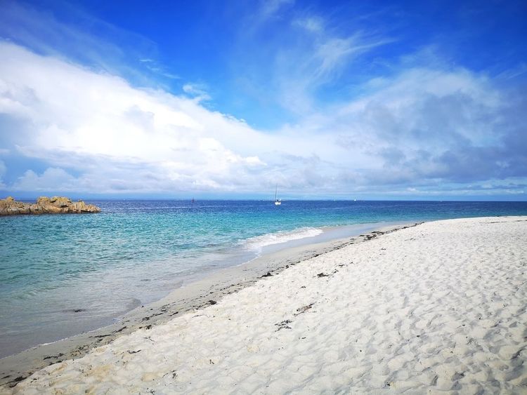 Plage des Glénan dans le Finistère.