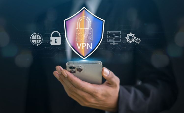 Un téléphone avec un VPN