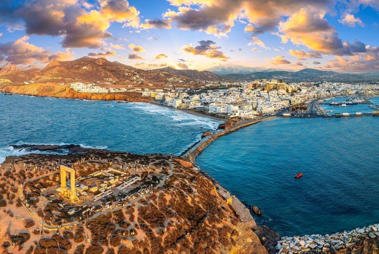 Vue aérienne sur Naxos
