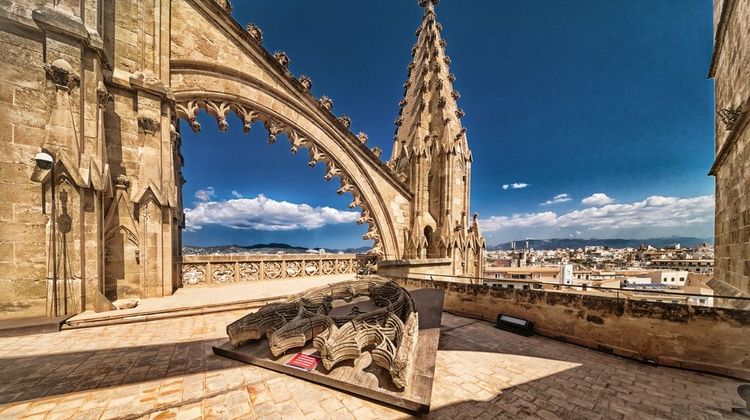 Le toit de la cathédrale de Palma à Majorque