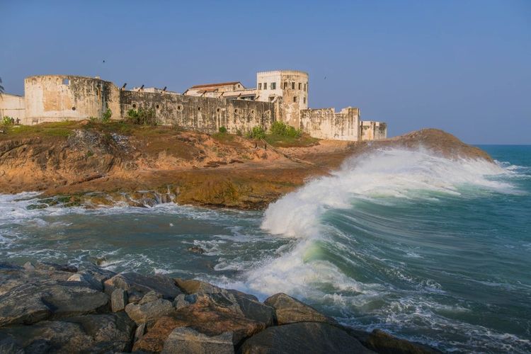 Le château du Cap, fort du "château des esclaves" au Ghana, en Afrique de l'Ouest