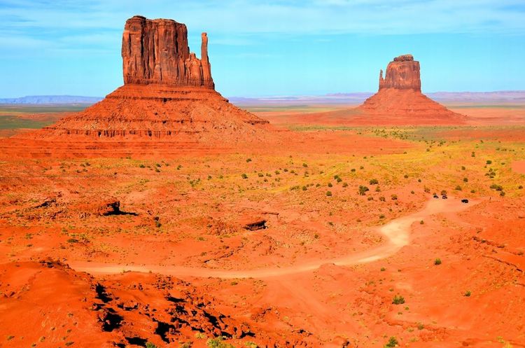 Les roches rouges de Monument Valley.