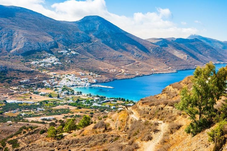 Sentier de randonnée à Amorgos.