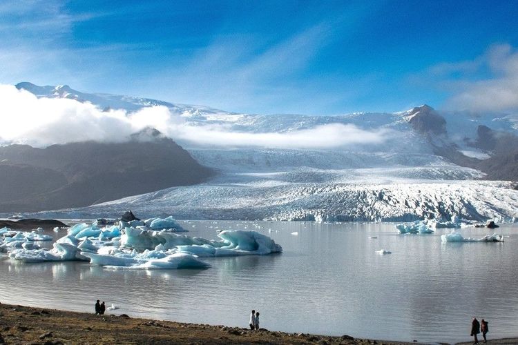Icelande , Parc national du Vatnajökull Lagon des glaciers