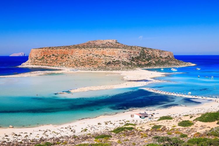 L'île de Gramvousa se trouve face à la plage de Balos