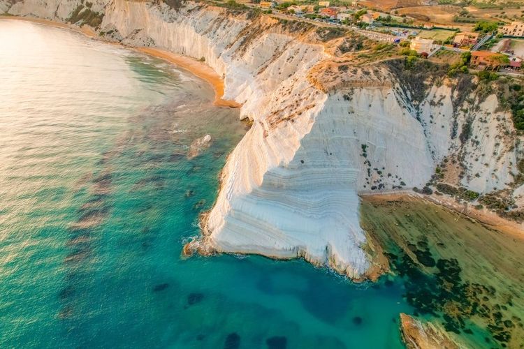 Scala dei turchi blanc à Agrigente, Sicile