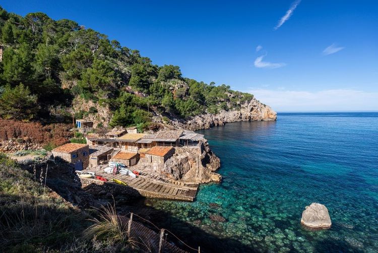 Anse de Deia zone naturelle de la Serra de Tramuntana, Majorque, Îles Baléares