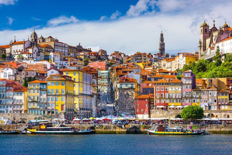 Les façades colorées de Porto, au Portugal.