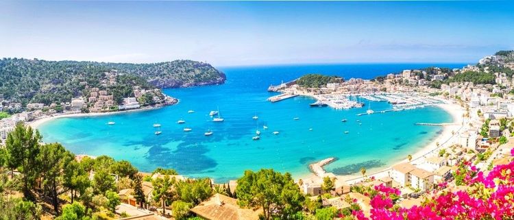 La baie de Port de Soller, au nord-ouest de Majorque