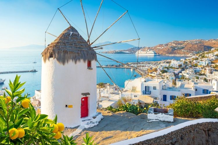 Le ville de Mykonos, dans les Cyclades, Grèce