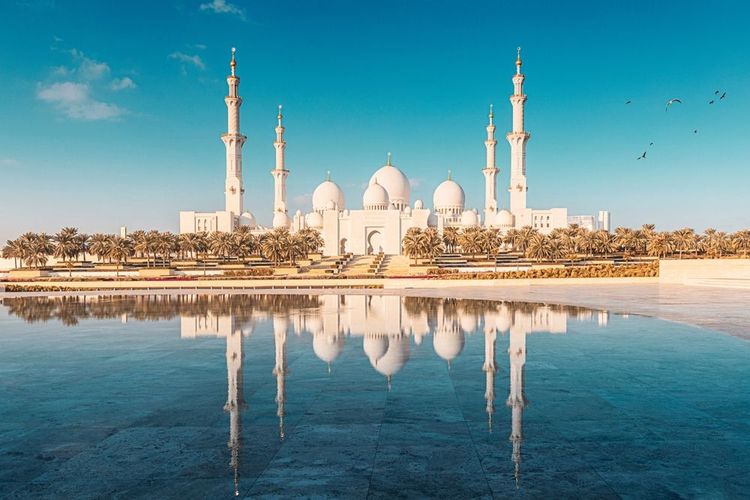 La mosquée blanche D'Abu Dhabi.