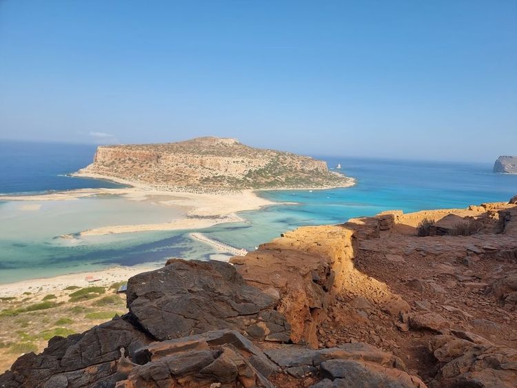 Les rochers de Balos en Crète