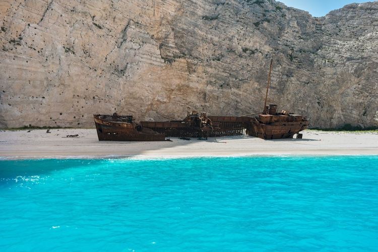 Navagio Beach, ou plage des naufragesZakynthos. Îles Ioniennes. Grèce.