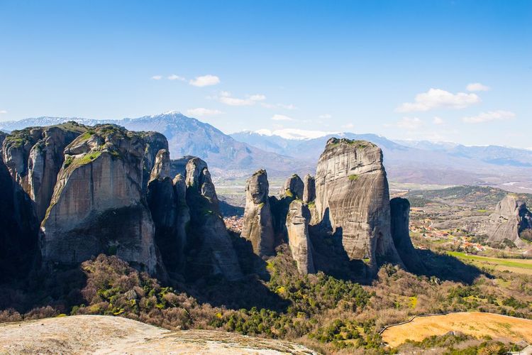 Les formations rocheuses des Météores en Grèce