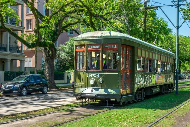Le tramway de la Nouvelle-Orléans.