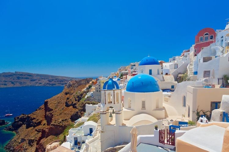 L'île de Santorin dans les Cyclades