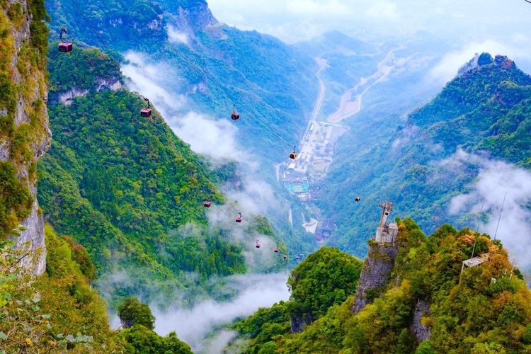 Le téléphérique du mont Tianmen