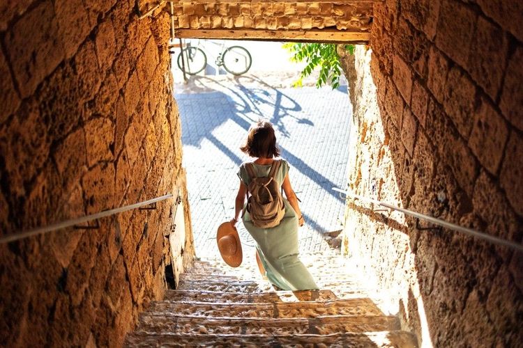 Vieil escalier en pierre dans le Vieux Jaffa