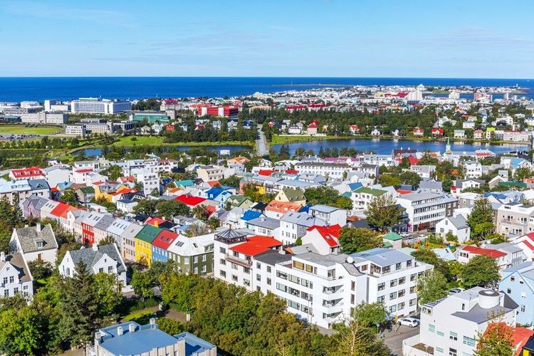 Le quartier résidentiel de Tjörnin près du lac éponyme