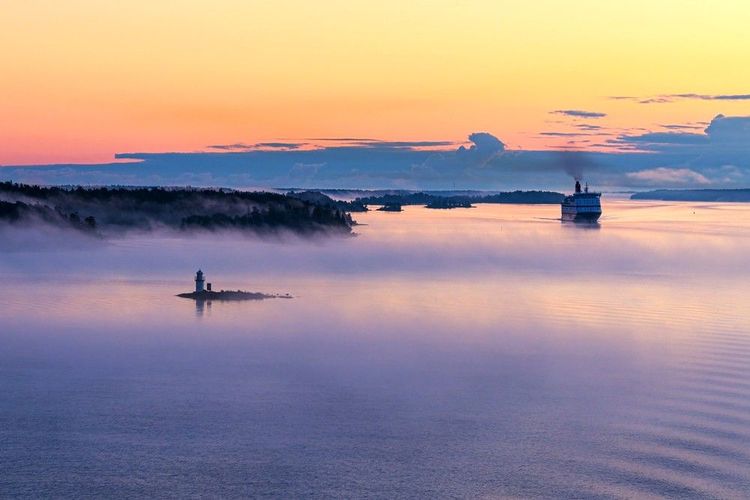 Le dernier ferry de l'archipel revient au port de Stockholm