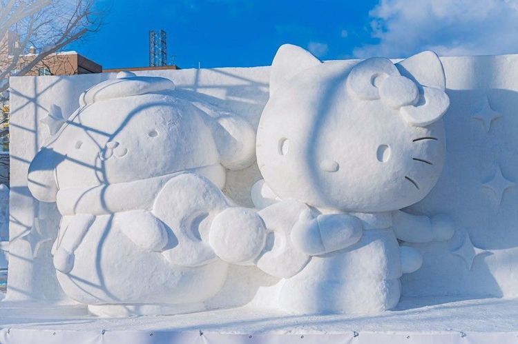 Sculpture réalisée pendant le Festival de la Neige et de Glace de Sapporo
