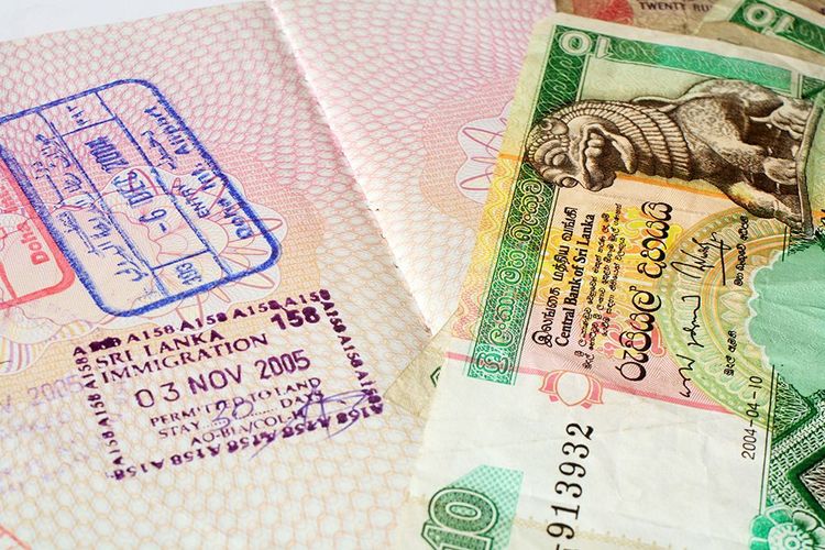 Le visa traditionnel sri-lankais apposé sur le passeport