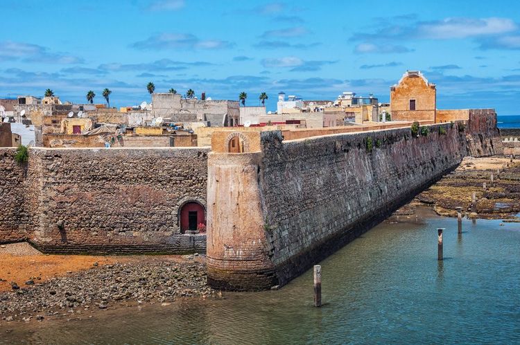 Les fameux remparts infléchis de la forteresse d'El Jadida