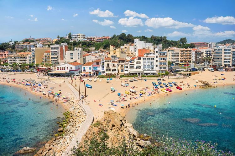 La plage de Blanes.