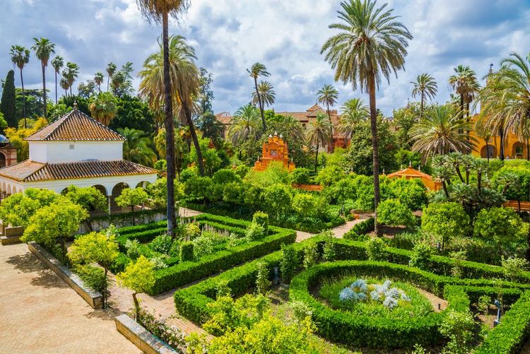 Les jardins de l'Alcazar de Séville.