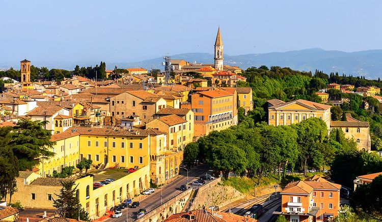 Le village de Pérouse en Italie