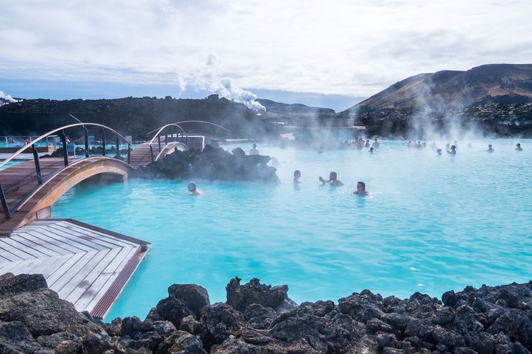 Les sources d'eau chaude du Blue Lagoon