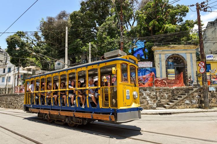 Le tramway de Rio de Janeiro qui traverse le quartier de Santa Teresa.