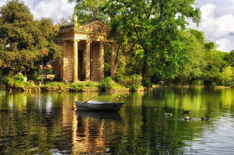 Der Park der Villa Borghese, eine grüne Klammer im Herzen Roms
