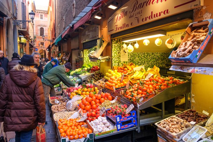 Il Quadrilatero, zona dell’antico mercato alle spalle di Piazza Maggiore