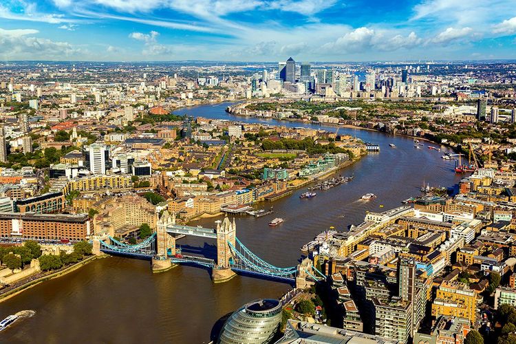 La Tamise vue de The Shard