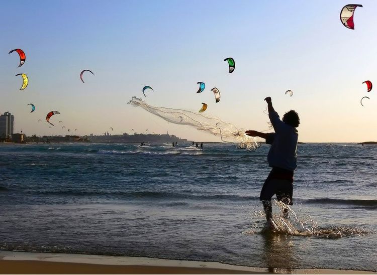 Pêcheur à Tel Aviv
