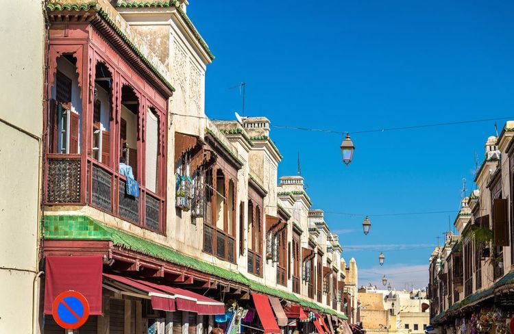 Quartier de Jdid, dans la médina, en face du Palais Royal