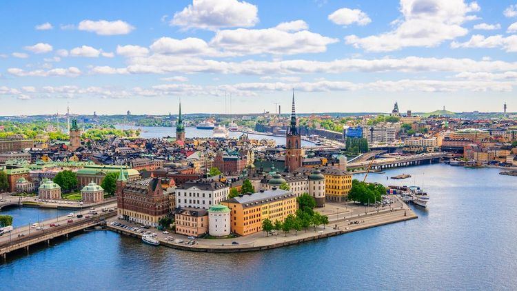 Vue aérienne de Stockholm.