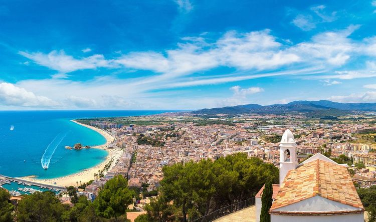 Vue aériienne de Blanes.