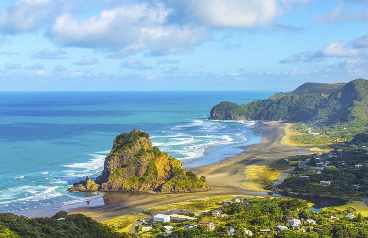 Plage de Piha Beach en Nouvelle-Zélande