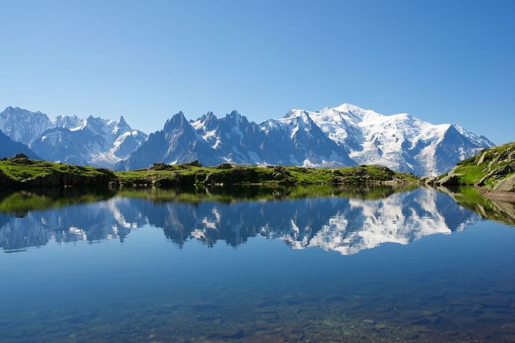  lac Cheserys, au massif du Mont Blanc, aux Alpes, France