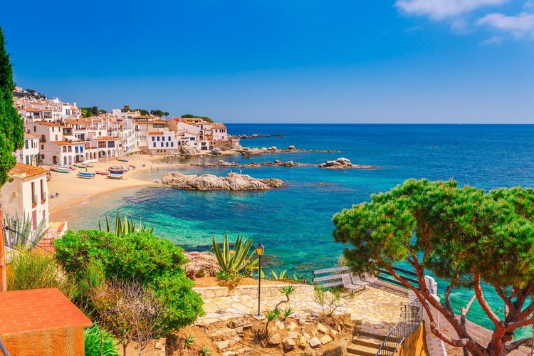 Paysage marin de Calella de Palafrugell, Catalogne, Espagne près de Barcelone