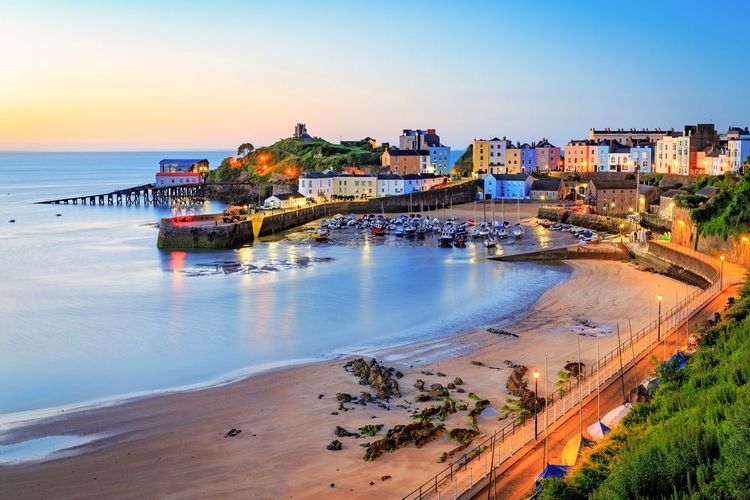 Le port de Tenby, Royaume-Uni.