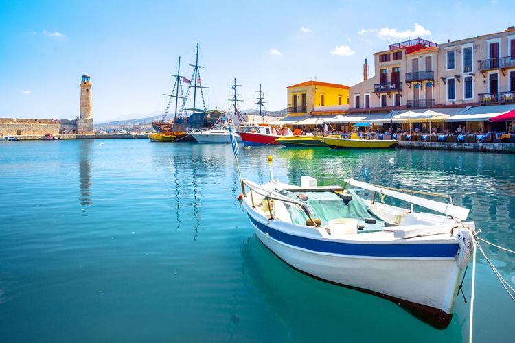 Le port de de Rethimno en Crète